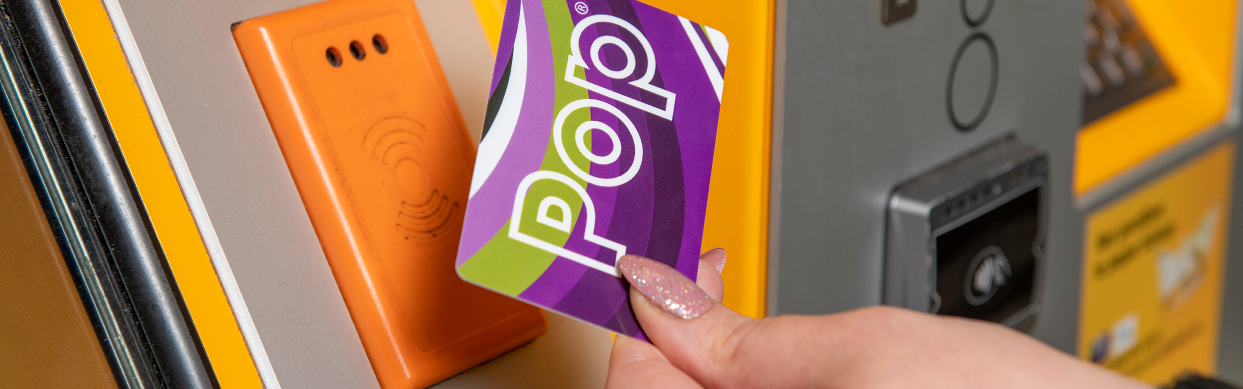 Pop card being used