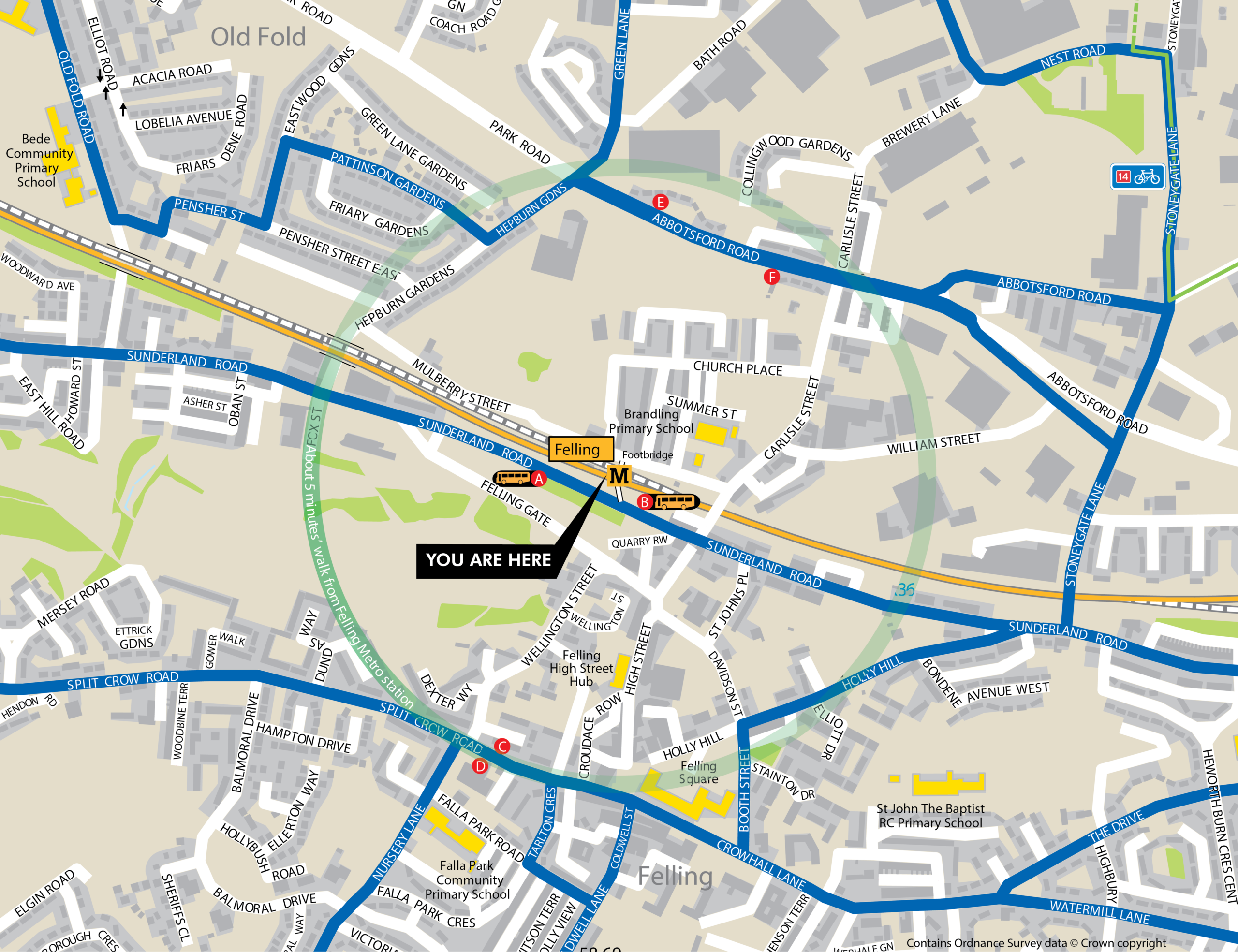 Felling station area map